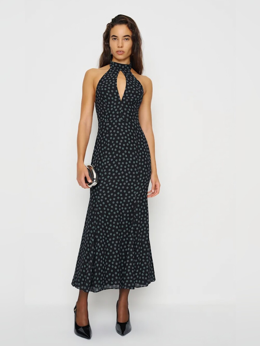 Reformation Noele Dress in Cosmic Dot Size 8